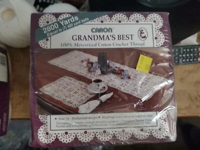 Hilo de ganchillo de algodón Caron Grandma's Best 2800 yardas crudo/beige Foto 1 de 3