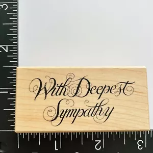 Estampilla de goma montada en madera PSX Designs con Deepest Sympathy F1234 - Imagen 1 de 3