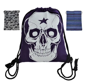 Bolsa de deporte bolsa de yute bolsa de gimnasia mochila bolsa calavera palmera - Imagen 1 de 3