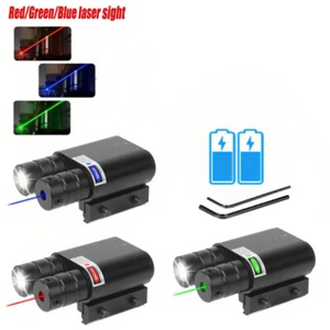 Mini rot/grün Laser Visier Zielfernrohr LED Taschenlampe Pistole Licht für 20mm Picatinny Schiene - Bild 1 von 14