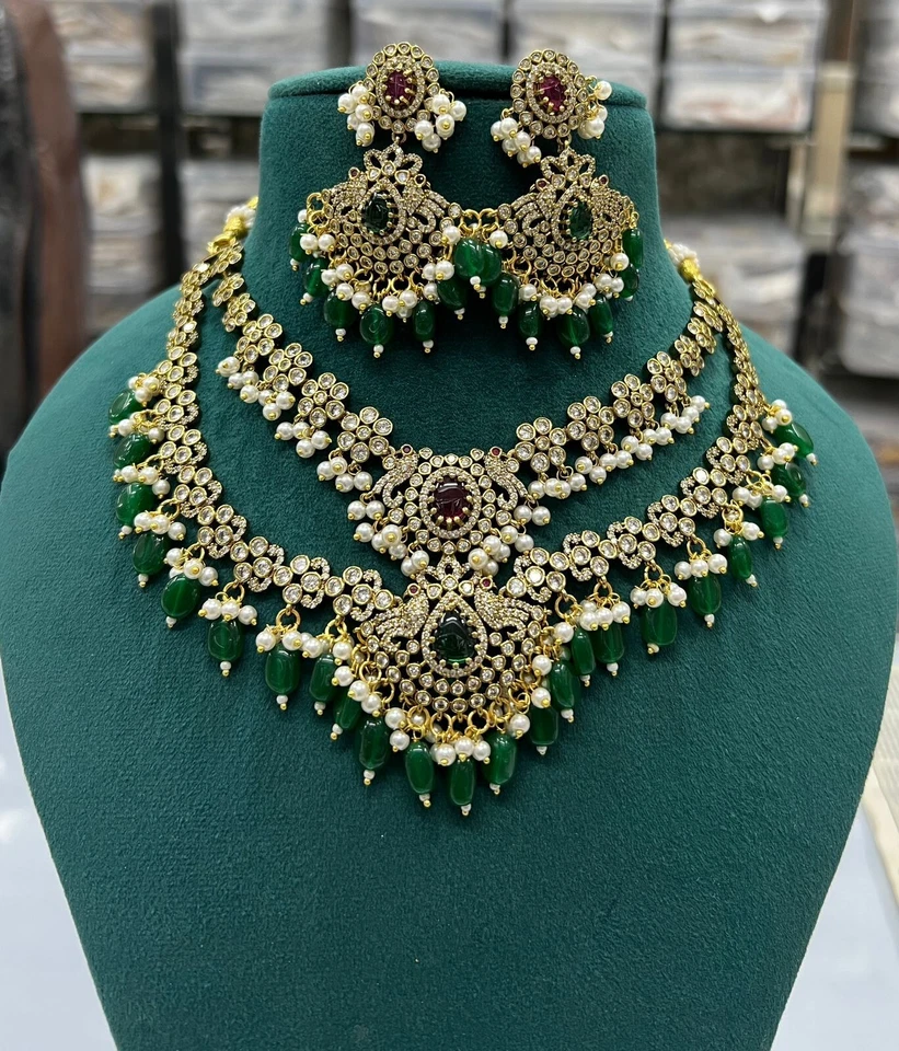 Moda Lo último Elegante Antiguo Perla Tradicional Collar Conjunto de Joyería Foto 1 de 1