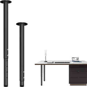 Adjustable Metal Desk Leg 21~36 Inch, Adjustable Metal Table Legs, Home Office D - Picture 1 of 6