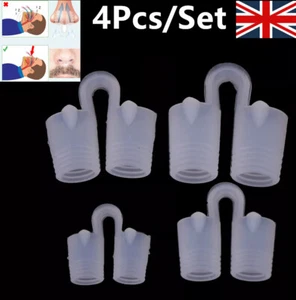 4 PCS Stop Snoring Nose Vents Clip Anti Snore Sleep Apnea Nasal Dilators - Picture 1 of 15