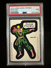 1975 Comic Book Heroes - Iron Fist - Kung Fooey - STICKERS - PSA 7