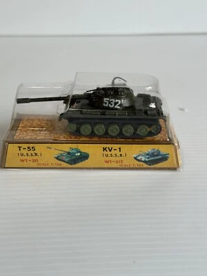 TANQUE DEL EJÉRCITO FUNDIDO A PRESIÓN DE JUGUETE DE HOJALATA T-55 (EE. UU.) HECHO EN HONG KONG. Foto 1 de 3