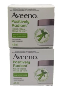 2X! Aveeno Positively Radiant Night Cream with Niacinamide 48ml/1.6oz - Picture 1 of 2
