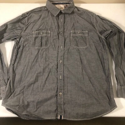 Weatherproof Vintage Mens XL Gray Button Up Shirt Long Sleeve Workwear Inspired - Image 1 of 4