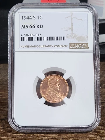 1942 S Lincoln 1c, NGC Certified MS 66 RD, 017 Cover