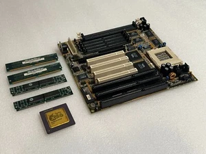 Vintage Hauptplatine FIC VA-502 SOCKEL 7 SDRAM CPU Cyrix 6x86L-P150 GP RAM 4MB 16MB - Bild 1 von 24