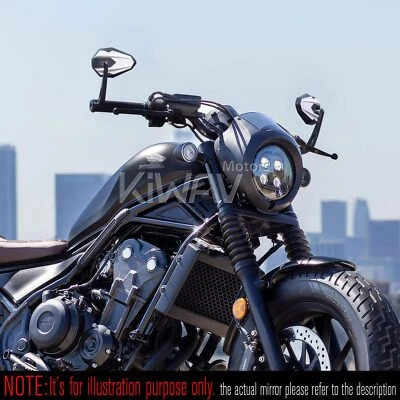 Bar end mirrors 4Rizz white 8mm bolt threaded bar for Husqvarna motorcycle - Image 1 of 4