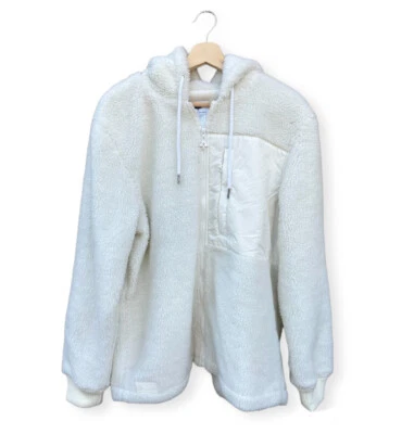 Chaqueta Sherpa Para Hombres Lifted Research Group LRG Cremallera Completa Nueva con Etiquetas Abrigo Forrado Marfil Pequeña Foto 1 de 4