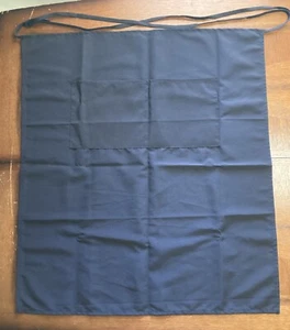 Lange Servierschürze schwarz mit 2 Taschen Bistro Koch Halbschürzen Herren Damen Kellner - Bild 1 von 7