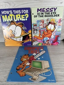 Garfield Ordner 2 Taschen Posten 3 Ordner Portfolio Met Pfoten Schule Sammeln - Bild 1 von 13