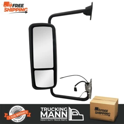 Espejo de puerta Freightliner Century Columbia Coronado motorizado y térmico negro LH Foto 1 de 4