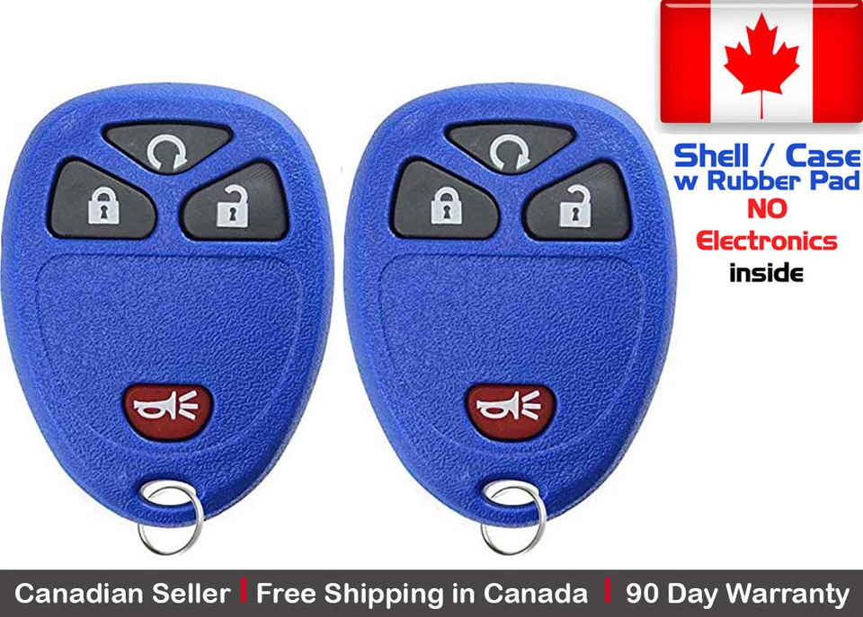 2x New Replacement Keyless Remote Key Fob For Chevy Buick Pontiac - Shell Only - Image 1 of 1