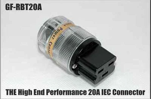 1x HIFI Audiophile RBT20A Red Copper 20A IEC Female Power Plug Connector - Picture 1 of 1