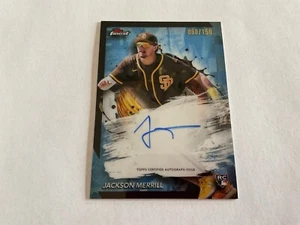 Jackson Merrill 2024 Topps Finest Auto Sky Blue Refractor /150 #FA-JM RC PADRES W - Bild 1 von 6