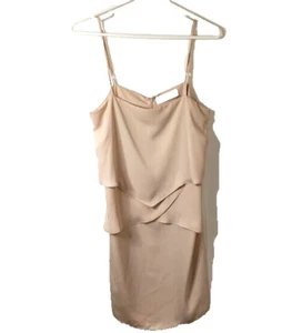 AMANDA UPRICHARD Gr. Small beige seidiges Sienna Schlupfkleid Gr. S - Bild 1 von 6