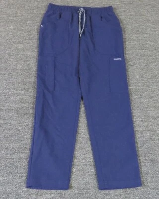 Pantalones Médicos Jaanuu Petite XS Azul Cordón Cintura Bolsillos Foto 1 de 4