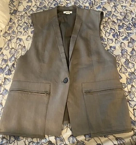 Helmut Lang Women’s Grey Linen Vest Medium Perfect - Picture 1 of 6