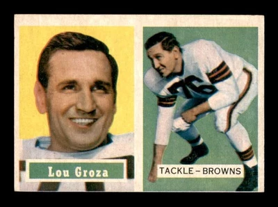 1957 Topps #28 Lou Groza   VGEX X3378438 - Image 1 of 3