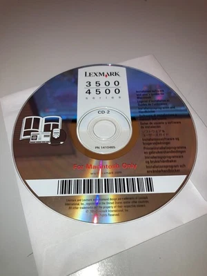 Lexmark 3500 4500 Series CD 2 Installation software For Macintosh Only 33092 - Image 1 of 2