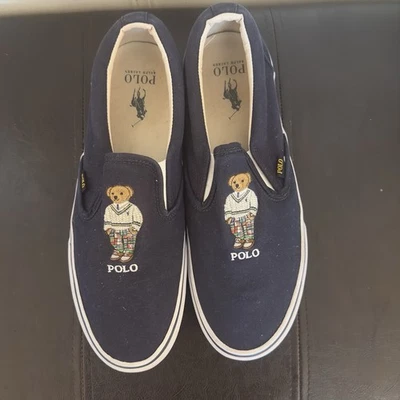 Polo Ralph Lauren Men's Keaton Teddy Bear Slip Sneakers  Navy Size 11.5 - Image 1 of 4
