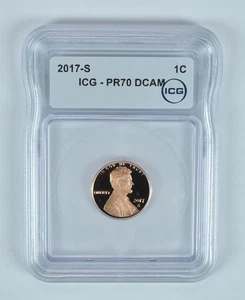 2017-S Lincoln Shield Cent PR70 DCAM ICG *9339 - Picture 1 of 5