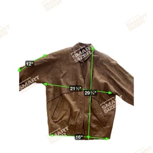 Vintage Tannery West Leather Jacket Adult Medium Brown Full Zip GUC - Picture 1 of 4