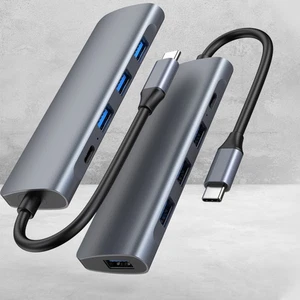  Hub USB multifunción 5 en 1 USB-C a USB-a estación de acoplamiento para computadora portátil - Imagen 1 de 12