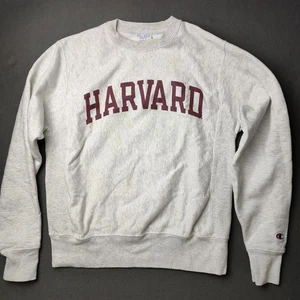 Harvard Crimson Champion Reverse Weave Sweatshirt Mens Small Gray Crewneck NCAA - Picture 1 of 9