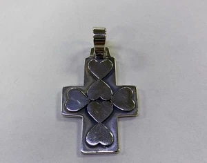Ciondolo Croce James Avery in pensione con cuori 8,2gr argento sterling - Foto 1 di 4