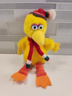 Bolsa de Frijoles Vintage Plaza Sésamo Navidad Big Bird 7" Peluche Mejores Amigos Aplausos Foto 1 de 4
