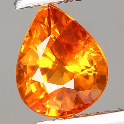 0.42ct 4.9x4mm Pear Natural Orange Spessartite Garnet Gemstone Namibia, Africa - Image 1 of 4