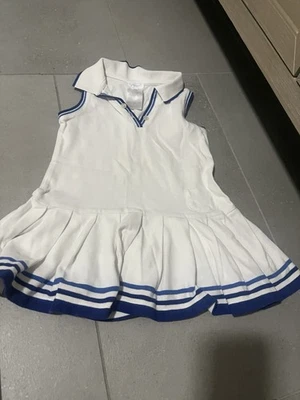 Vestido de tenis Jacadi para niñas blanco con azul talla 4 Foto 1 de 4