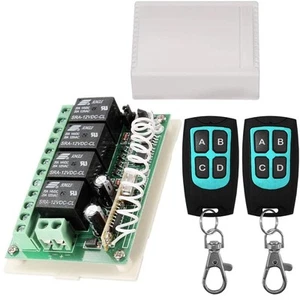 12V Relais Fernschalter Funk Rf Fernbedienung Schalter 4 Kanal Re - Bild 1 von 7