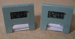 2x IKEA KUPONG Mini Digital Basic Alarm Clock Green Plastic Battery Powered - Picture 1 of 4
