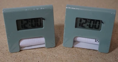 2x IKEA KUPONG Mini Digital Basic Alarm Clock Green Plastic Battery Powered - Image 1 of 4