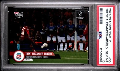 TRENT ALEXANDER-ARNOLD * PSA 10 * POP 1 * 2022 TOPPS NOW UCL * REAL MADRID * #30 - Image 1 of 3