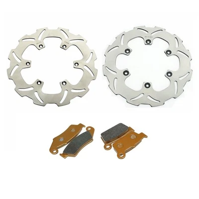 For Yamaha Full Set Brake Disc Rotors Pads YZ250F YZ450F YZ125/250 WR250F WR450F Foto 1 de 4