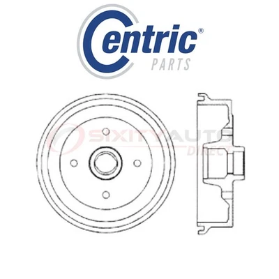 Centric C-TEK Brake Drum for 1965-1970 Volkswagen Karmann Ghia 1.2L 1.3L ui Foto 1 de 4