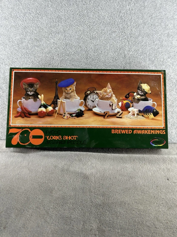 Brewed Awakening Long Shots 700 Piece Jigsaw Puzzle Panoramic 34" x 12" - SEALED - Image 1 of 4