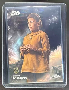 2025 Topps Non-Sport Chrome Star Wars Eedy Karn Black Pulsar Refractor /10 #36 - Picture 1 of 2