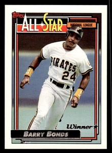 1992 Topps - All-Star Barry Bonds #390 Gold Winner - Picture 1 of 2