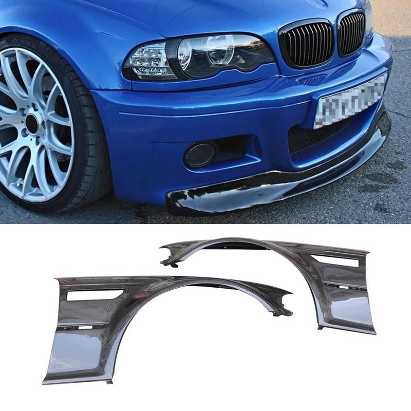 Guardabarros delantero exterior de fibra de carbono estilo OE para BMW E46 M3 1998-2005 Foto 1 de 1