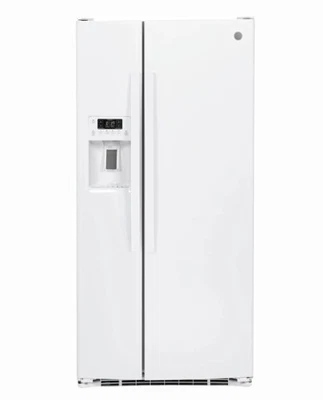 GE 33" Freestanding 23.2 Cu. Ft. Side by Side Refrigerator - GSS23GGKWW - Image 1 of 4