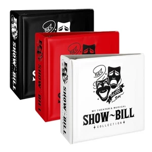 Set 3 Raccoglitori Playbill per Spettacoli Broadway e Teatro-Bills con 60 Fogli Prote... - Foto 1 di 7