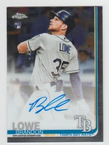 BRANDON LOWE Rays 2019 Topps Chrome Rookie Autograph #TA-BL SP RC ON CARD AUTO - Picture 1 of 2
