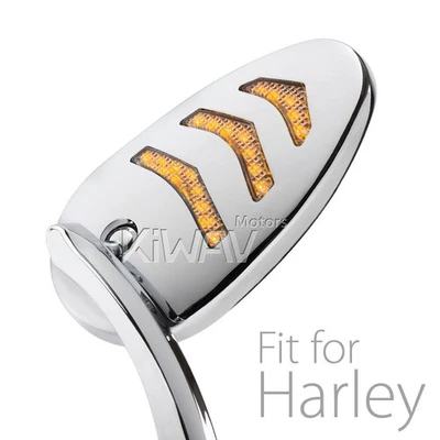 chrome mirror arrow style turn signal led for Harley SOFTAIL FAT BOY FORTY-EIGHT - Image 1 of 4