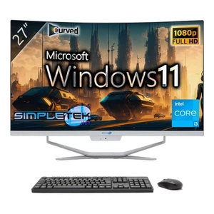 Aio Tout en Un i3 2.9GHz 27 " Courbe 4GB 240GB WIN11 Ordinateur Personnel Fixe - Photo 1/7